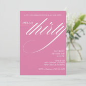 Simple Modern 30th Birthday 招待状 (スタンド正面)