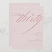 Simple Modern 30th Birthday 招待状 (正面/裏面)