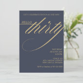 Simple Modern 30th Birthday 招待状 (スタンド正面)