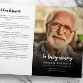 Simple Modern 3-Photo Funeral/Memorial 三つ折りプログラム