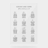 Simple Modern Acrylic Wedding Seating Chart アクリルサイン (正面)
