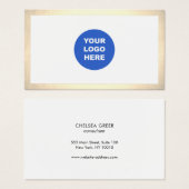Simple Modern Add Logo Gold Border (正面&裏面)