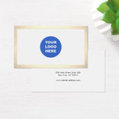 Simple Modern Add Logo Gold Border (デスク)