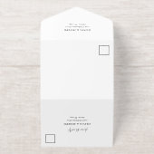 Simple Modern and Minimalist | Wedding Gold Foil オールインワン招待状 (外側)