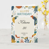 Simple Modern Birthday Card カード (黄色い花)
