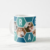 Simple Modern black and white Typography コーヒーマグカップ (正面左)