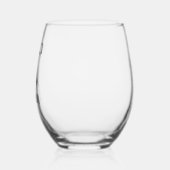 Simple Modern Black Bow Bridesmaid Proposal ステムなしワイングラス (左)