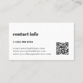 Simple Modern Black & White Background  名刺 (裏面)