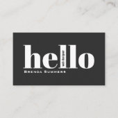 Simple Modern Black & White Background  名刺 (正面)