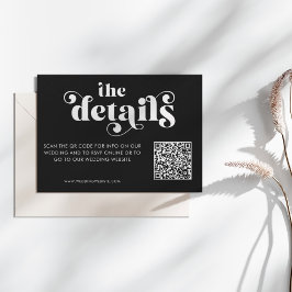 Simple Modern Black & White Details Card エンクロージャーカード