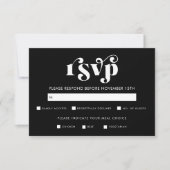 Simple Modern Black & White RSVP Card (正面)
