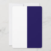 Simple Modern Blue and White 50th Birthday 招待状 (裏面)