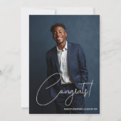 Simple Modern Blue Photo 2026 Graduation Party 招待状 (正面)