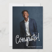 Simple Modern Blue Photo 2026 Graduation Party 招待状 (正面)