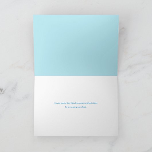 Simple Modern Bright and Cheery Birthday Card カード (内部)