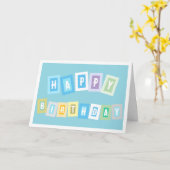 Simple Modern Bright and Cheery Birthday Card カード (黄色い花)