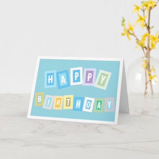 Simple Modern Bright and Cheery Birthday Card カード (黄色い花)