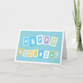Simple Modern Bright and Cheery Birthday Card カード (正面)