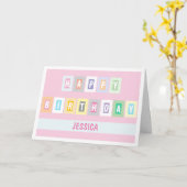 Simple Modern Bright and Cheery Birthday Card カード (黄色い花)