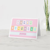 Simple Modern Bright and Cheery Birthday Card カード (正面)