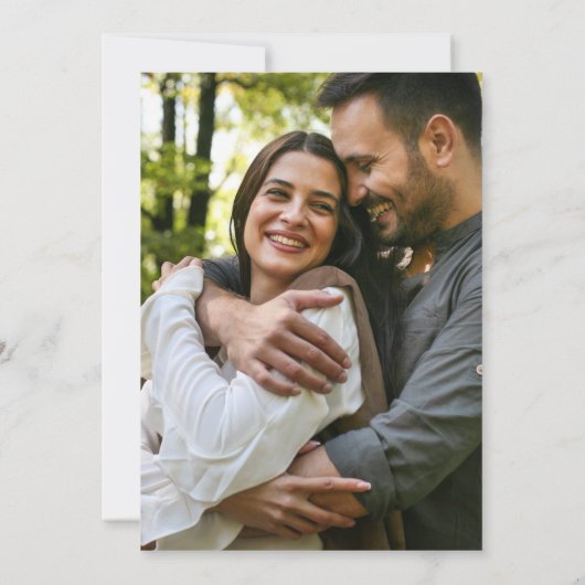 Simple Modern Brown Elegant Wedding 招待状 (裏面)