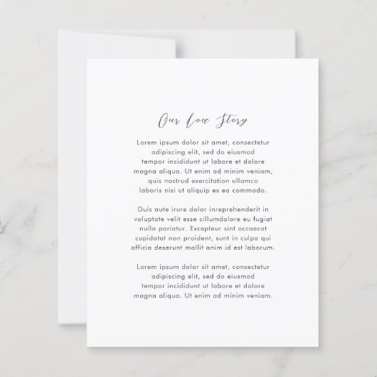 Simple Modern Budget Wedding Invitation (裏面)