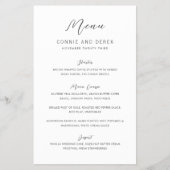 Simple Modern Budget Wedding Menu チラシ (正面)