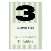 Simple Modern Bunco Table Three Card Set  テーブルナンバー (裏面)