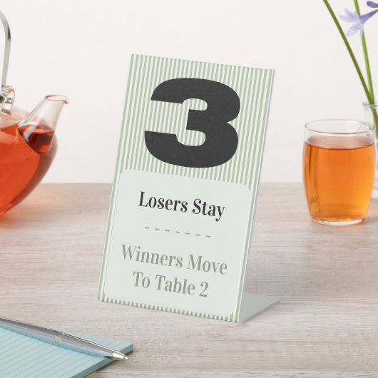 Simple Modern Bunco Table Three Card Set  台座サイン (インサイチュ)
