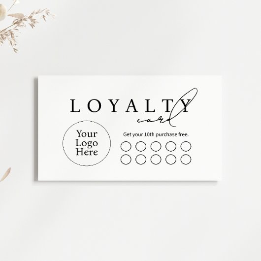Simple Modern Business Flat Loyalty Card ロイヤリティカード