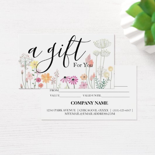 Simple & Modern Business Gift Certificate (デスク)