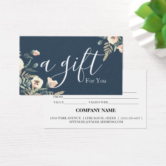 Simple & Modern Business Gift Certificate (デスク)