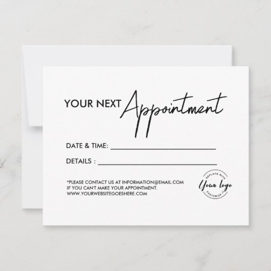 Simple modern Business logo Custom サンキューカード (正面)