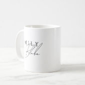 Simple Modern Business Mug With Logo コーヒーマグカップ (正面左)