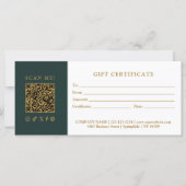 Simple Modern Business QR Code Gift Certificate (正面)