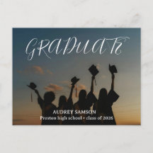 Simple Modern Calligraphy Photo Graduation 