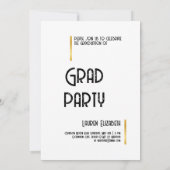 Simple Modern Calligraphy Photo Graduation Invitat 招待状 (裏面)