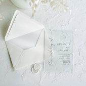 Simple Modern Calligraphy Wedding アクリル招待状