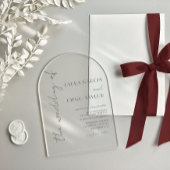 Simple Modern Calligraphy Wedding アクリル招待状