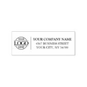 Simple Modern Company Business Logo Return Address ラバースタンプ (インプリント)