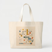 Simple modern contemporary trendy cool tote bag ラージトートバッグ (正面)