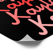 Simple Modern Cool Tygraphy Name Toddler  ポスター (角)