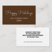 SIMPLE MODERN CORPORATE BUSINESS MERRY CHRISTMAS 名刺 (正面/裏面)