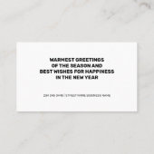 SIMPLE MODERN CORPORATE BUSINESS MERRY CHRISTMAS 名刺 (裏面)