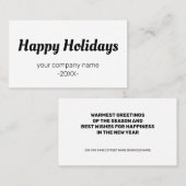 SIMPLE MODERN CORPORATE BUSINESS MERRY CHRISTMAS 名刺 (正面/裏面)