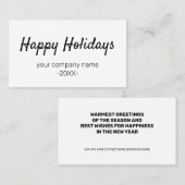 SIMPLE MODERN CORPORATE BUSINESS MERRY CHRISTMAS 名刺 (正面/裏面)