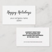 SIMPLE MODERN CORPORATE BUSINESS MERRY CHRISTMAS 名刺 (正面/裏面)