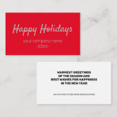 SIMPLE MODERN CORPORATE BUSINESS MERRY CHRISTMAS 名刺 (正面/裏面)