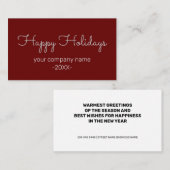 SIMPLE MODERN CORPORATE BUSINESS MERRY CHRISTMAS 名刺 (正面/裏面)