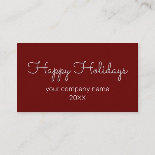 SIMPLE MODERN CORPORATE BUSINESS MERRY CHRISTMAS 名刺 (正面)